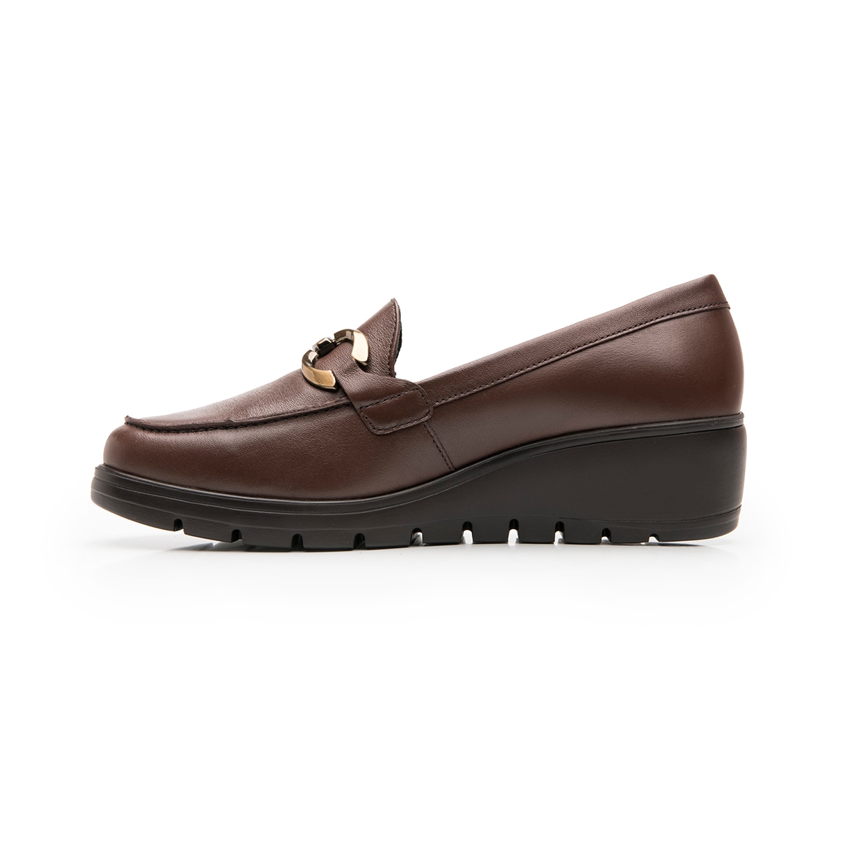 Mocasín Confort Con Cuña Flexi para Mujer Estilo 104830 Café