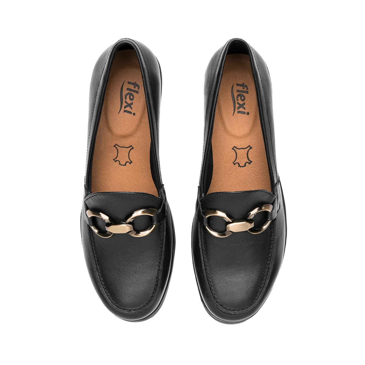 Mocasín Confort Con Cuña Flexi para Mujer Estilo 104830 Negro
