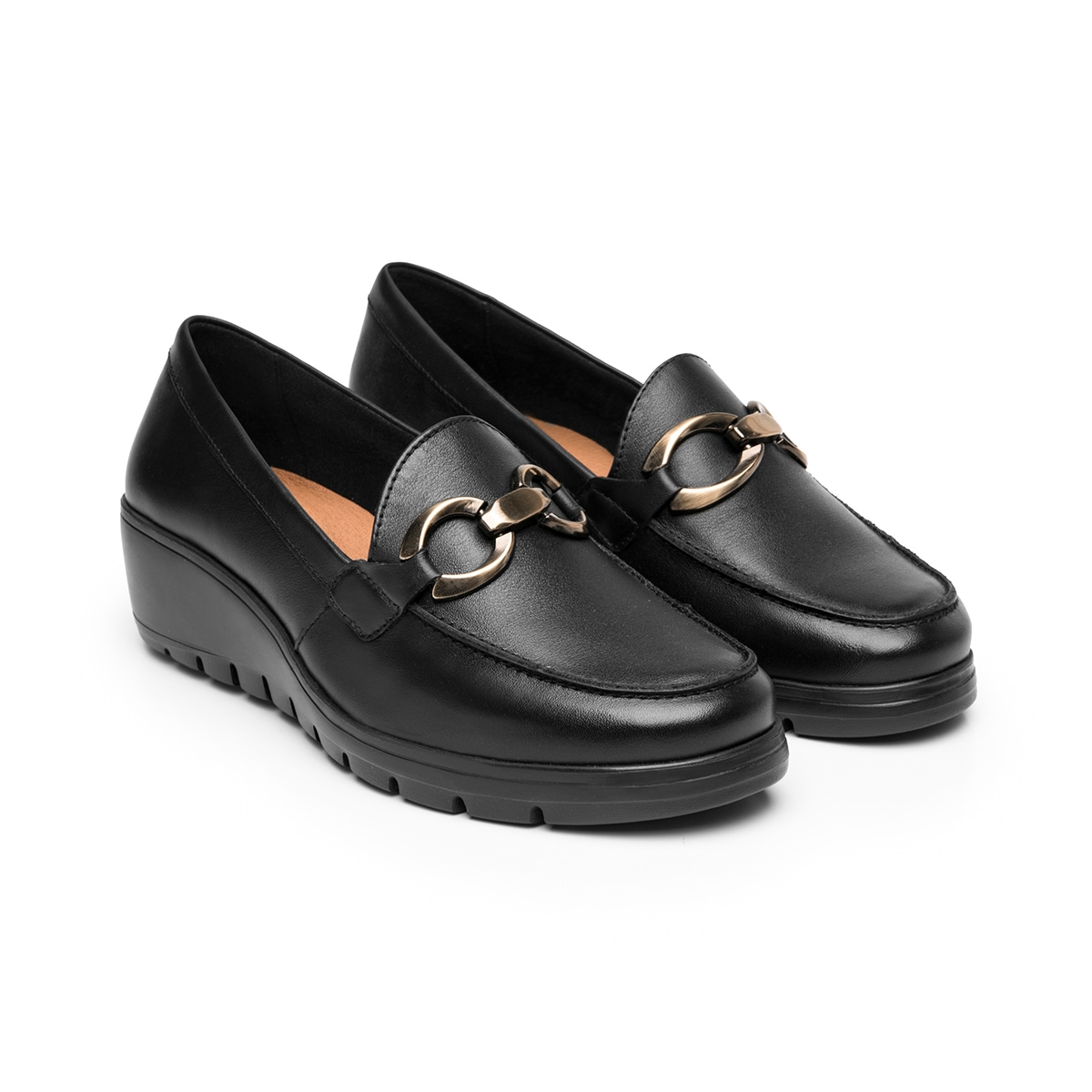 Mocasín Confort Con Cuña Flexi para Mujer Estilo 104830 Negro