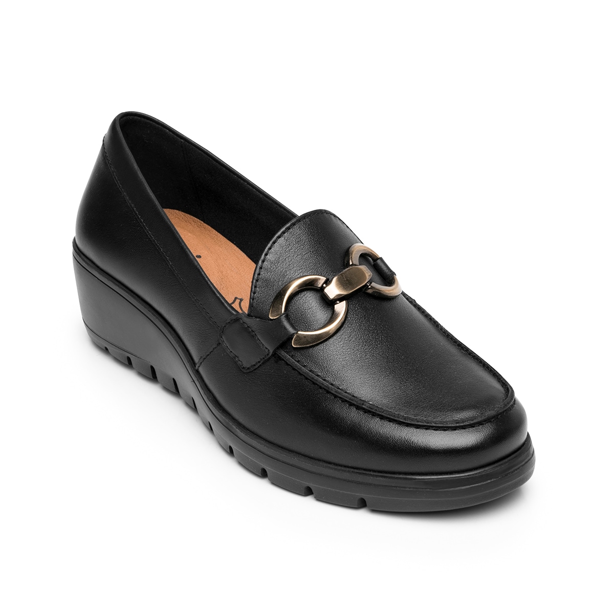 Mocasín Confort Con Cuña Flexi para Mujer Estilo 104830 Negro