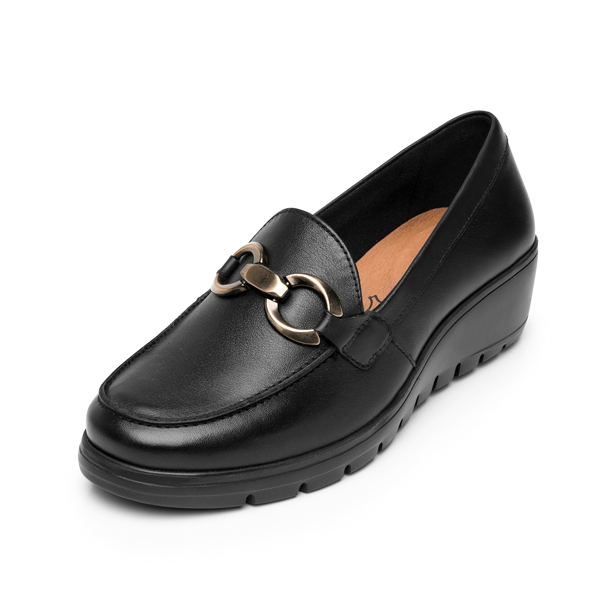 Mocasín Confort Con Cuña Flexi para Mujer Estilo 104830 Negro