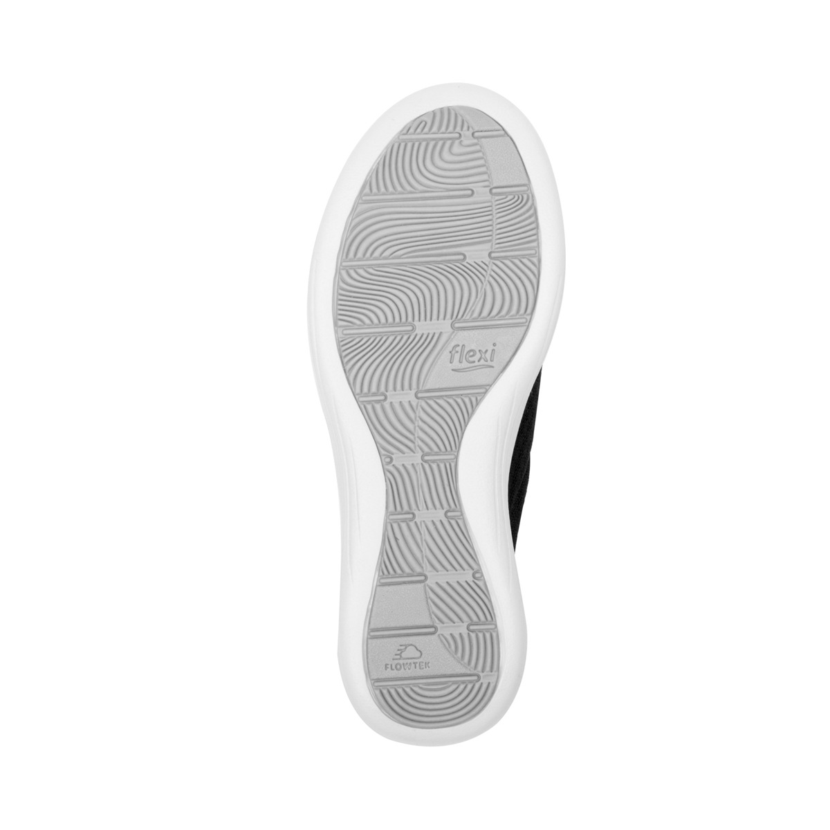 Slip On De Malla Flexi para Mujer con Flowtek Estilo 104902 Negro