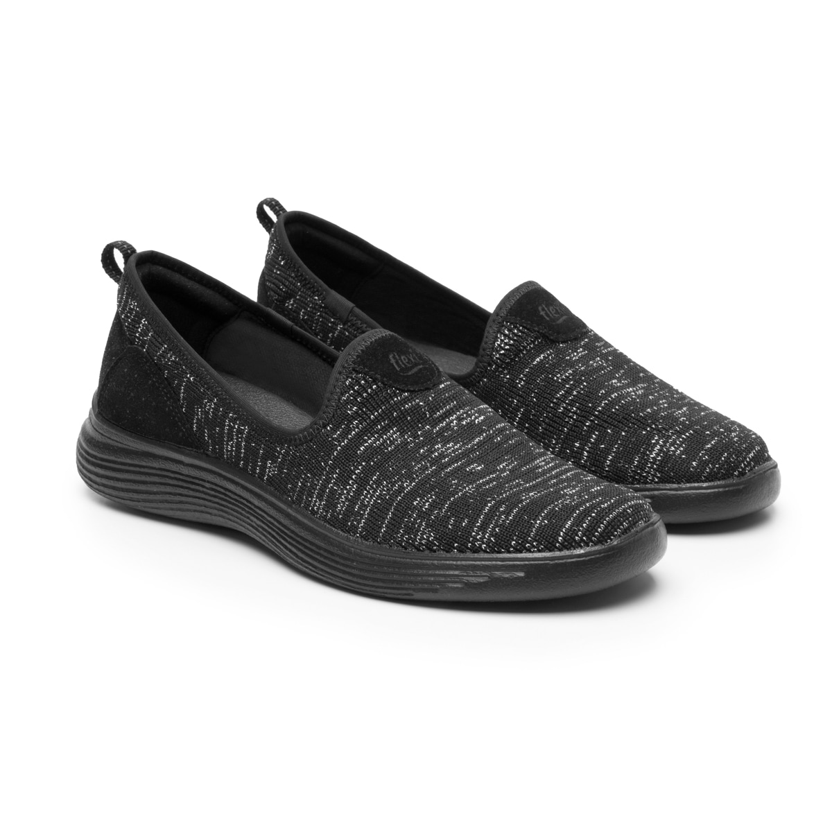 Sneaker Slip On Flexi para Mujer con Suela Extra Ligera Estilo 104917 Negro