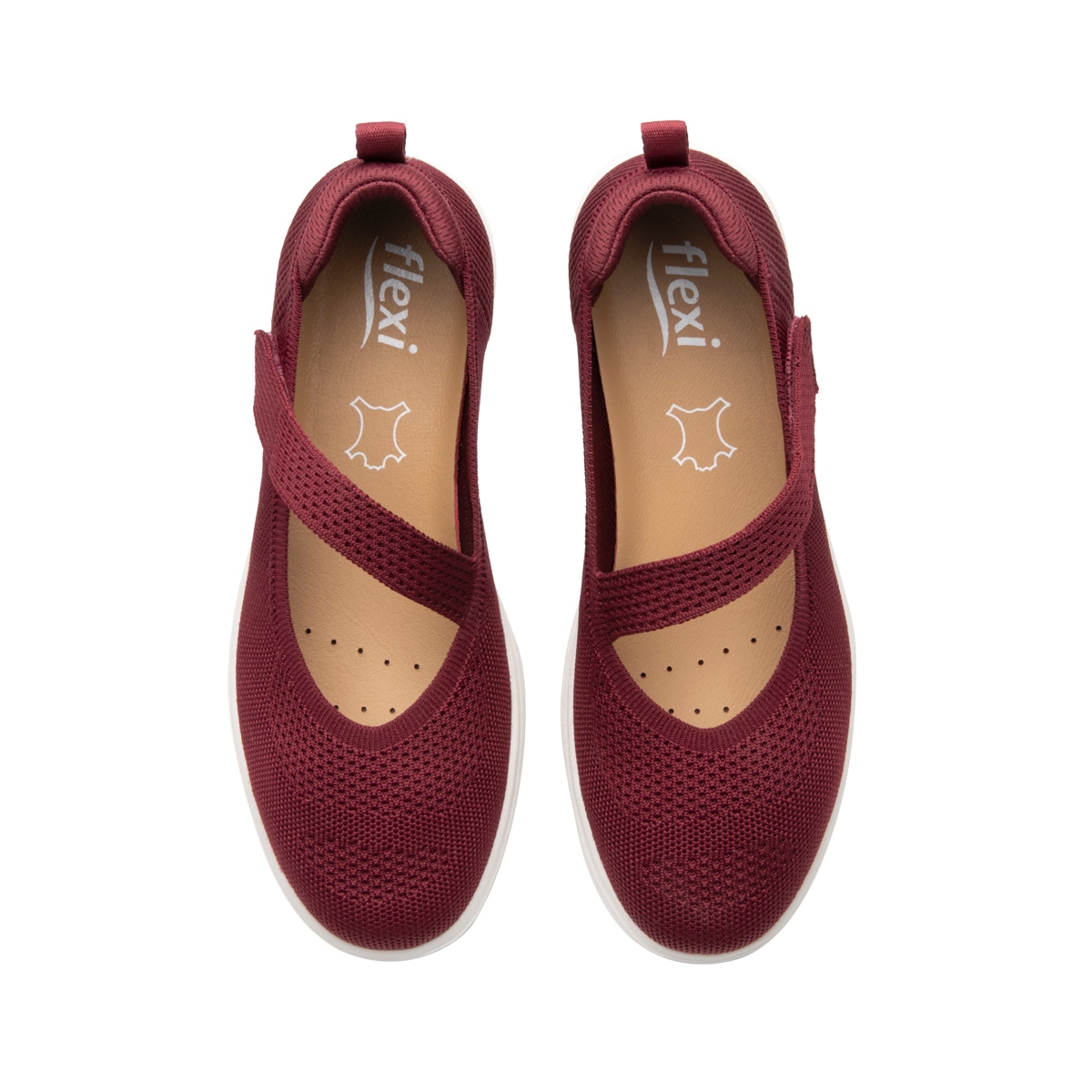 Sneaker Urbano Slip On Flexi para Mujer Estilo 104931 Burgundy