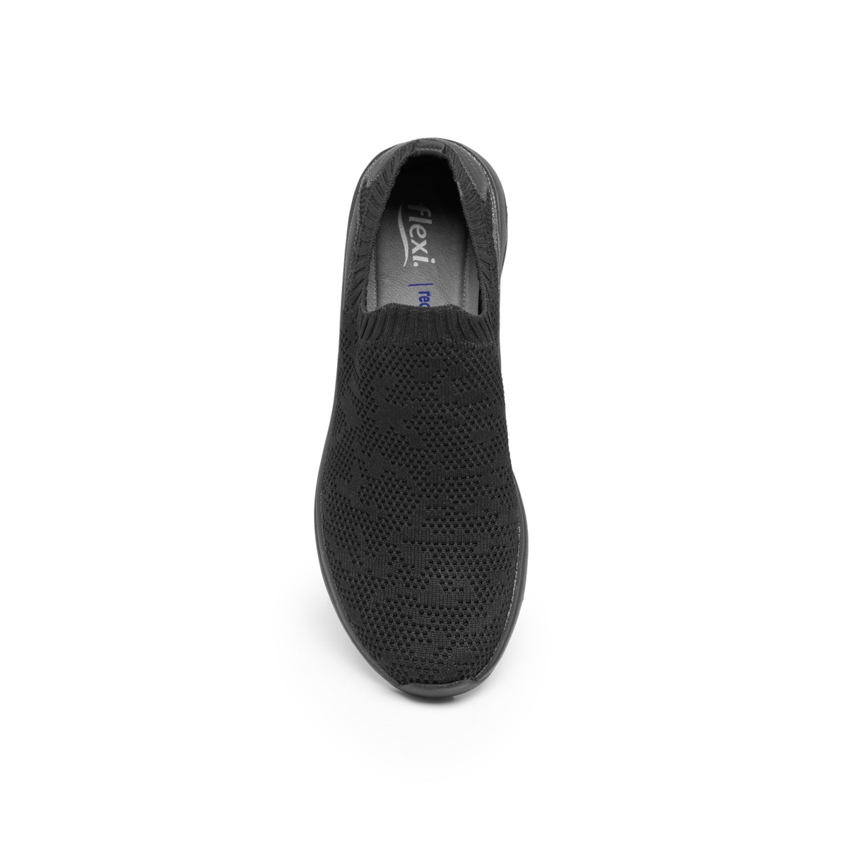 Sneaker Tejido Tipo Calcetín Flexi para Mujer con Suela extraligera Estilo 105201 Negro