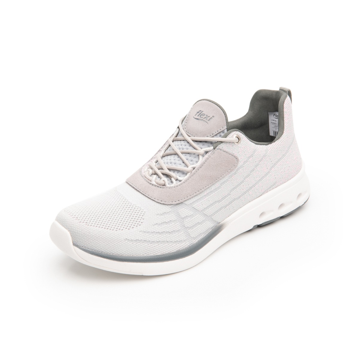 Sneaker Tejido Flexi para Mujer con Suela extraligera Estilo 105202 Gris