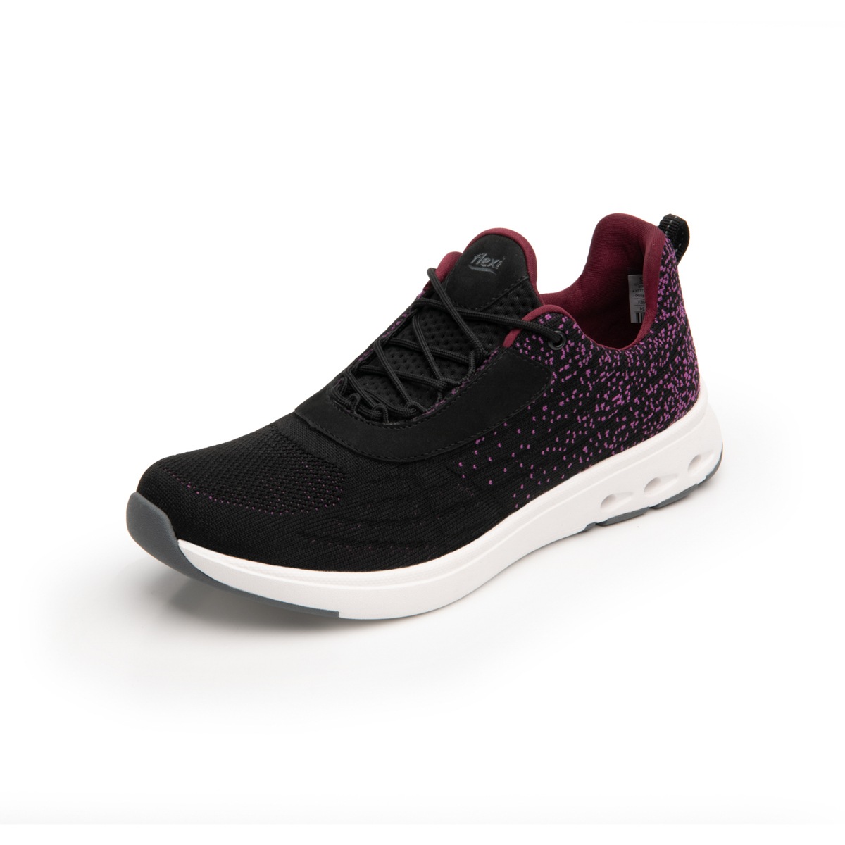 Sneaker Tejido Flexi para Mujer con Suela extraligera Estilo 105202 Negro