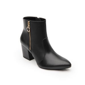 Botín Con Tacón Flexi para Mujer con Cierre Lateral Estilo 105910 Negro Botín Con Tacón Flexi para Mujer con Cierre Lateral Estilo 105910 Negro