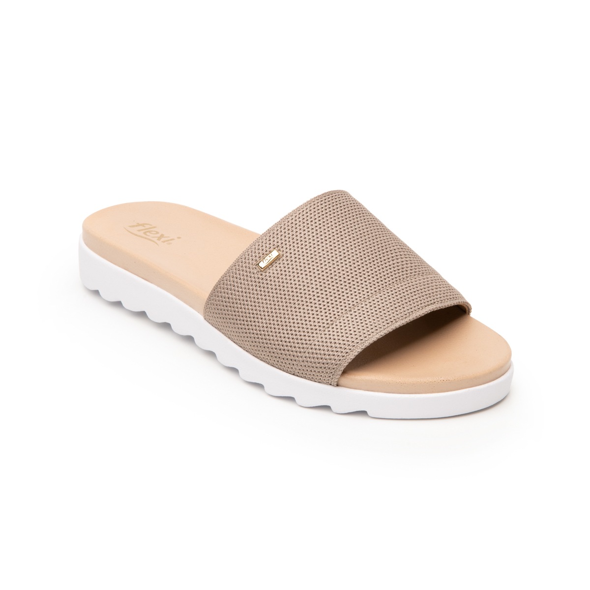 Sandalia Casual Flexi para Mujer con Plantilla Confortable Estilo 107101 Taupe