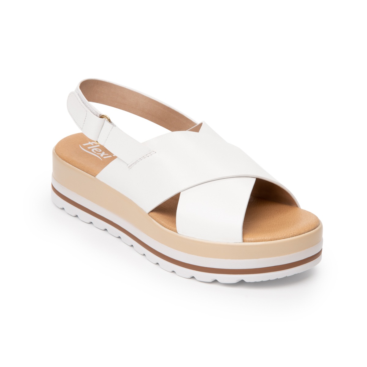 Sandalia Urbana Flexi para Mujer Estilo 107502 Blanco