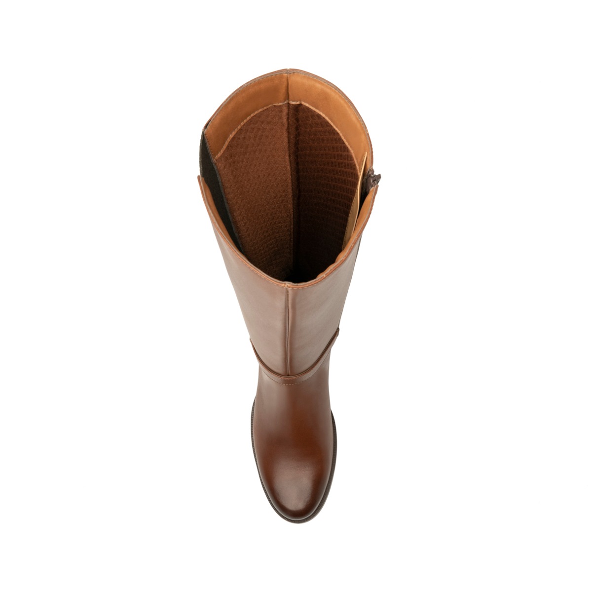 Bota Larga De Tacón Flexi para Mujer con Más Espacio Estilo 109213 Whisky