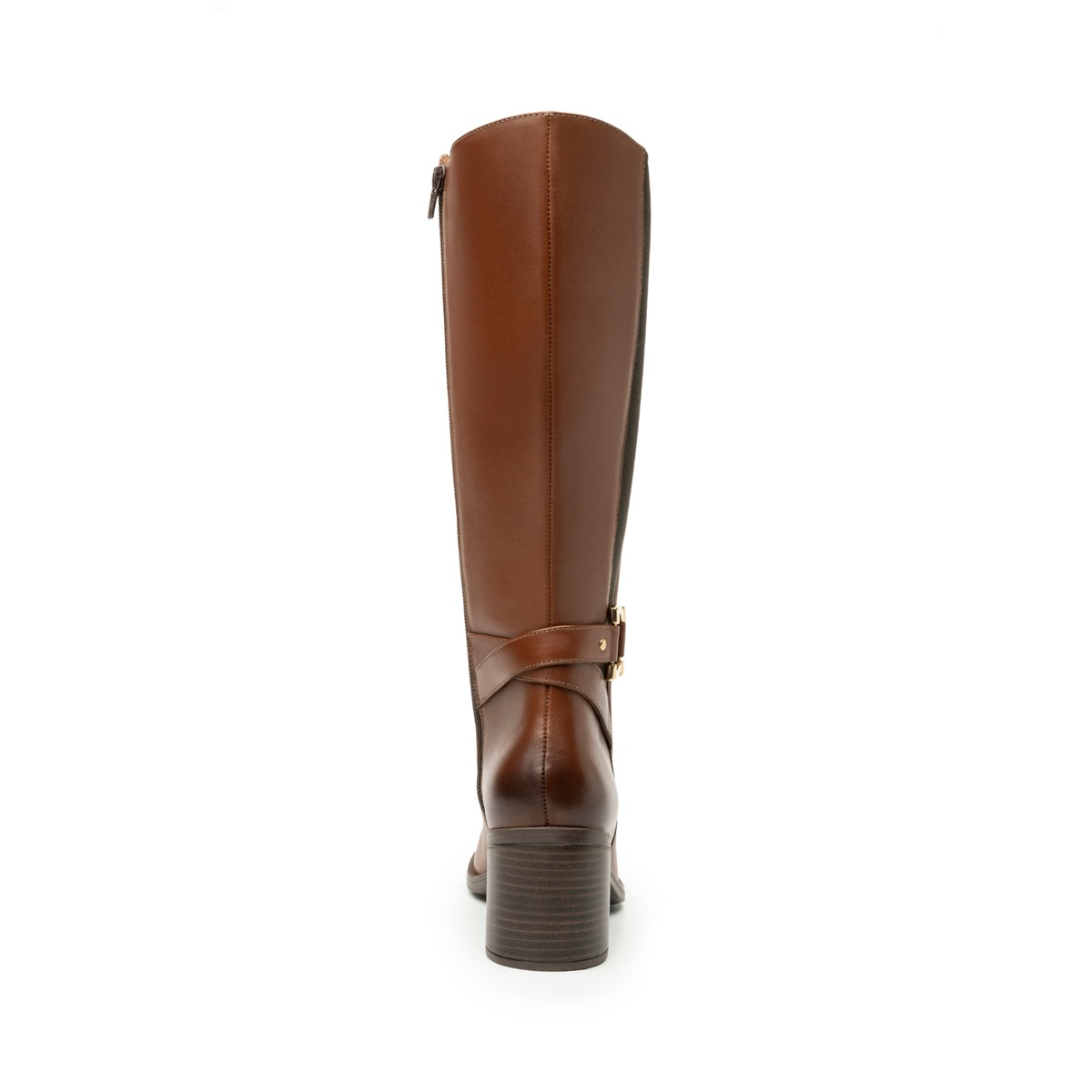 Bota Larga De Tacón Flexi para Mujer con Más Espacio Estilo 109213 Whisky
