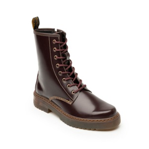 Bota Estilo Combate Flexi para Mujer con Cierre Interno Estilo 109609 Vino Bota Estilo Combate Flexi para Mujer con Cierre Interno Estilo 109609 Vino