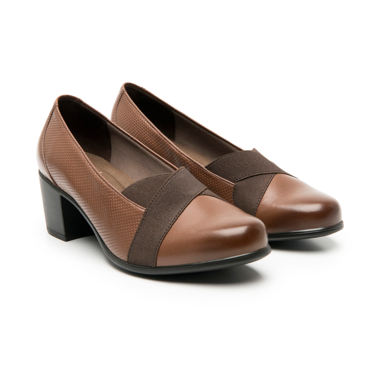 Zapatilla De Tacón Flexi para Mujer con Autoajuste Estilo 110403 Café