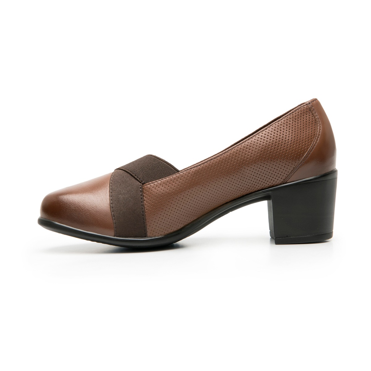 Zapatilla De Tacón Flexi para Mujer con Autoajuste Estilo 110403 Café