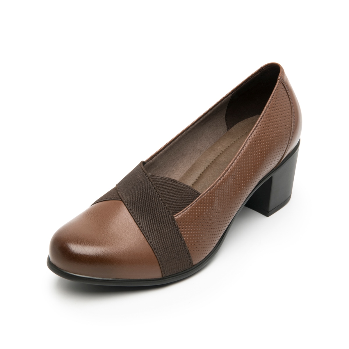 Zapatilla De Tacón Flexi para Mujer con Autoajuste Estilo 110403 Café