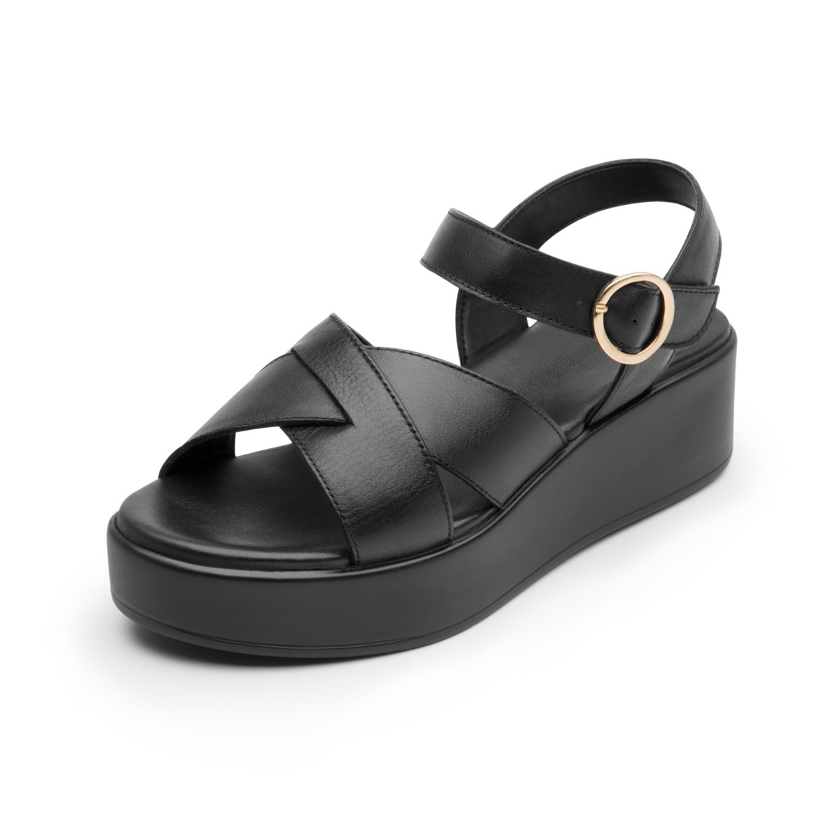 Sandalia Con Plataforma Flexi para Mujer Estilo 115303 Negro