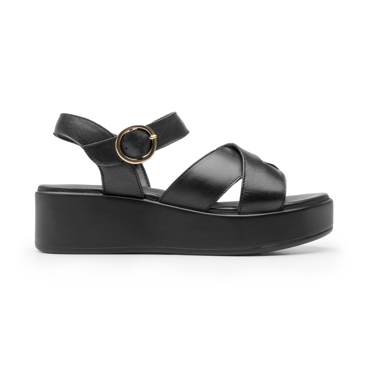 Sandalia Con Plataforma Flexi para Mujer Estilo 115303 Negro