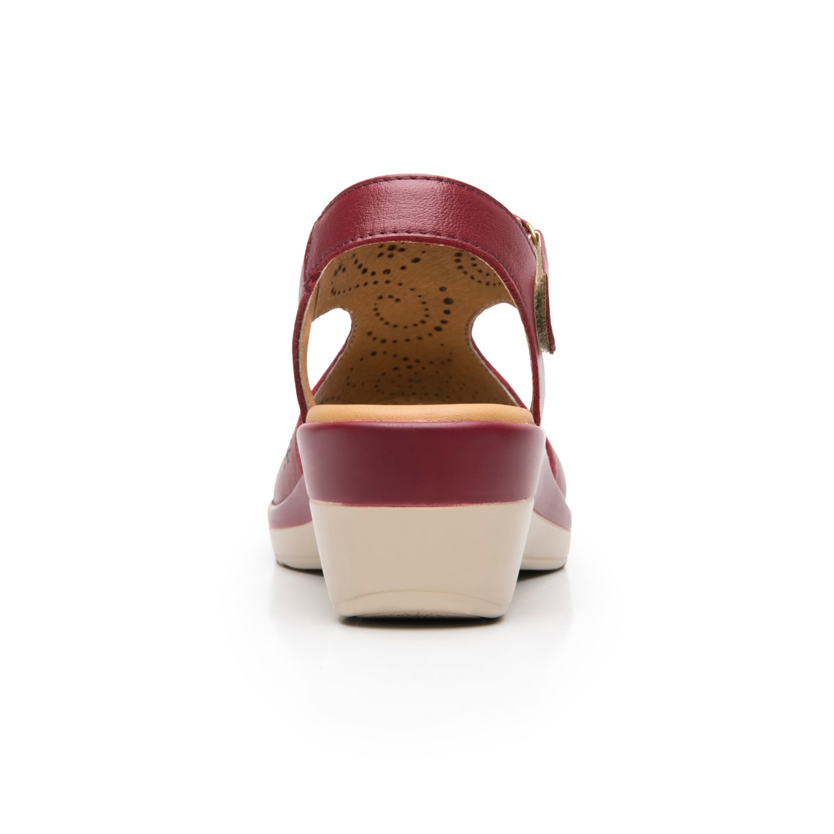 Sandalia Cuña Baja Flexi para Mujer Estilo 116013 Cereza