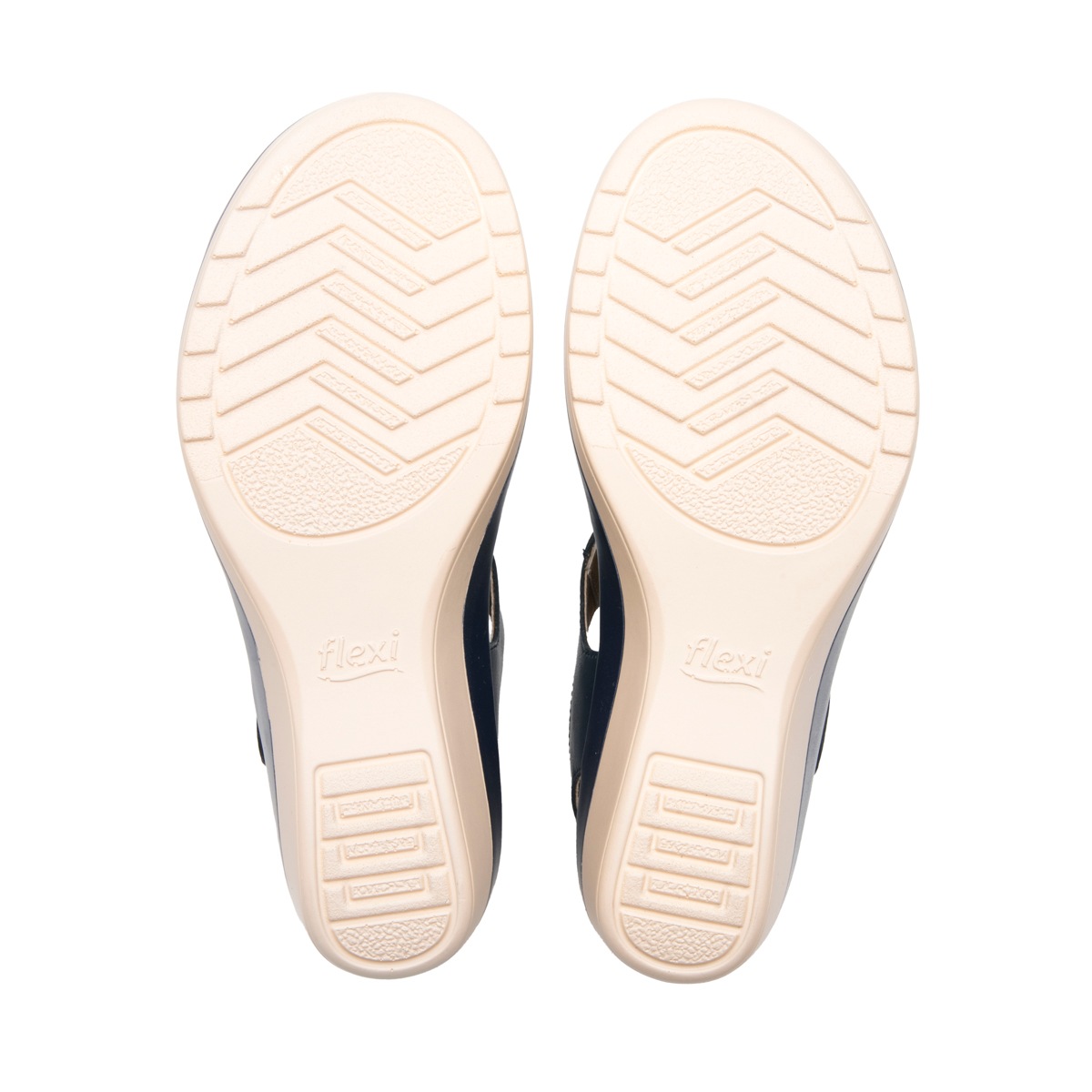 Sandalia Cuña Baja Flexi para Mujer Estilo 116013 Marino