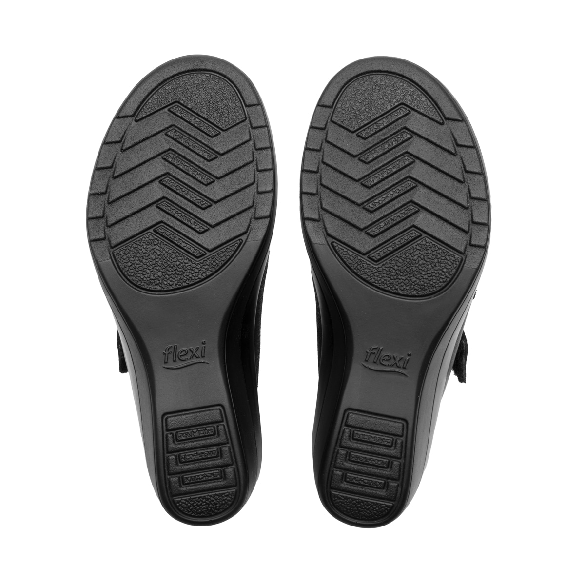 Sandalia Cuña Baja Flexi para Mujer Estilo 116022 Negro