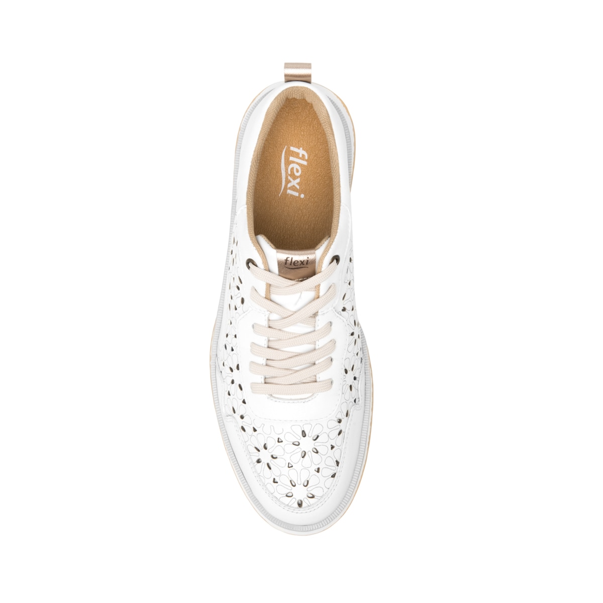 Oxford Casual De Agujetas Flexi para Mujer con Piel Extra Suave Estilo 119306 Blanco