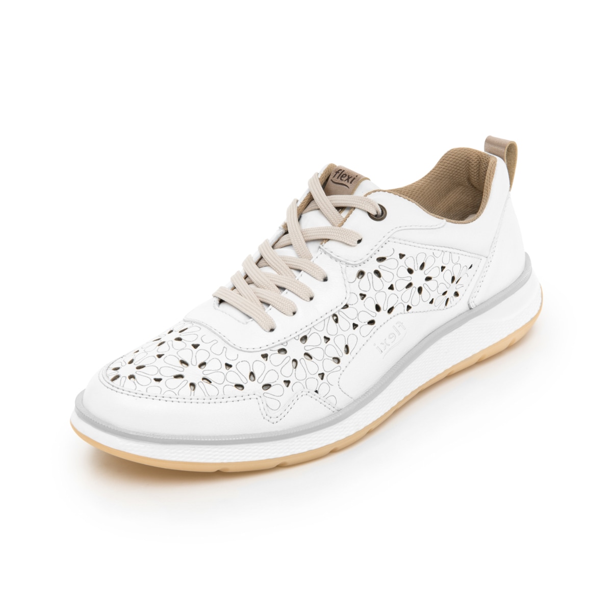 Oxford Casual De Agujetas Flexi para Mujer con Piel Extra Suave Estilo 119306 Blanco