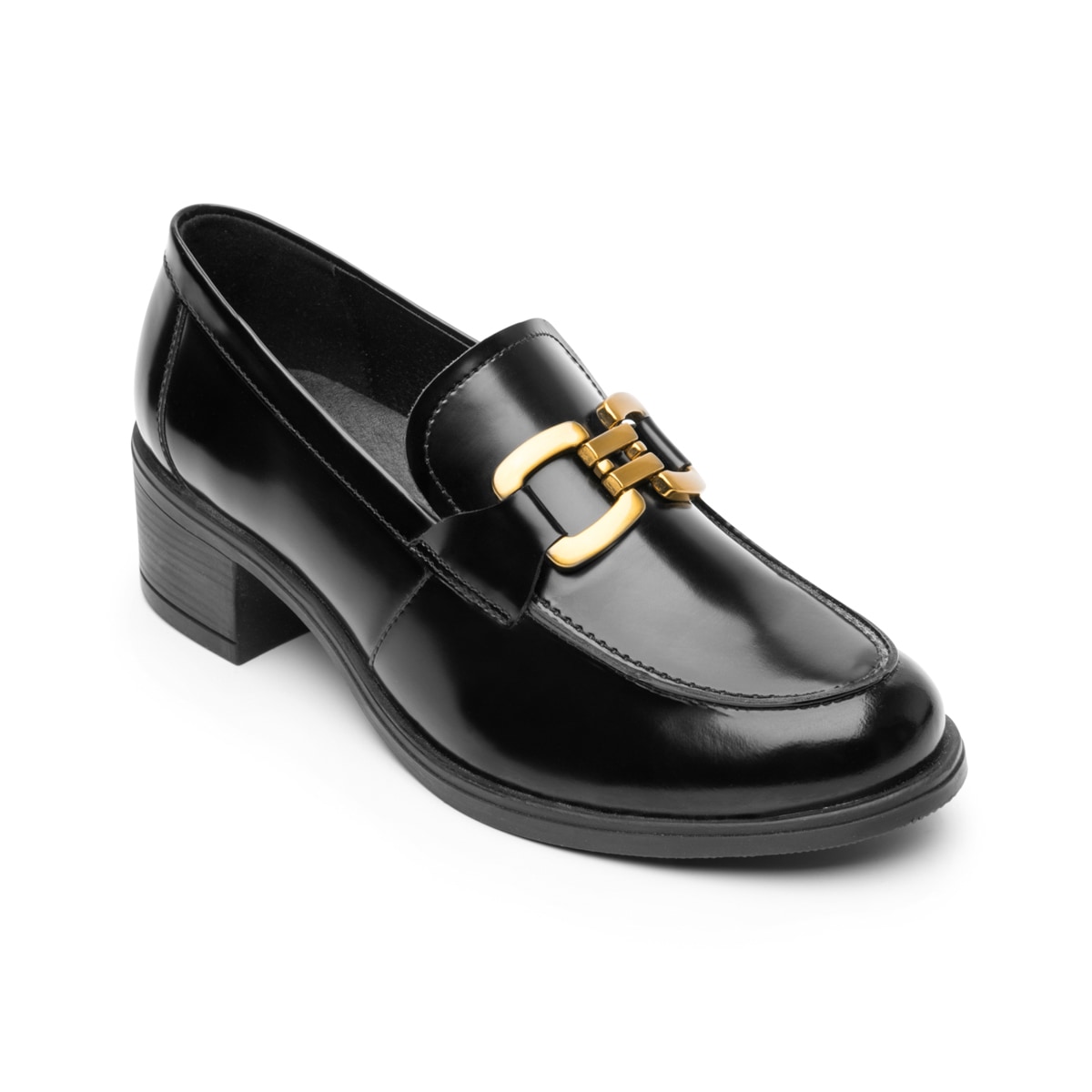Mocasín Semivestir Con Hebilla Flexi para Mujer Estilo 119502 Negro