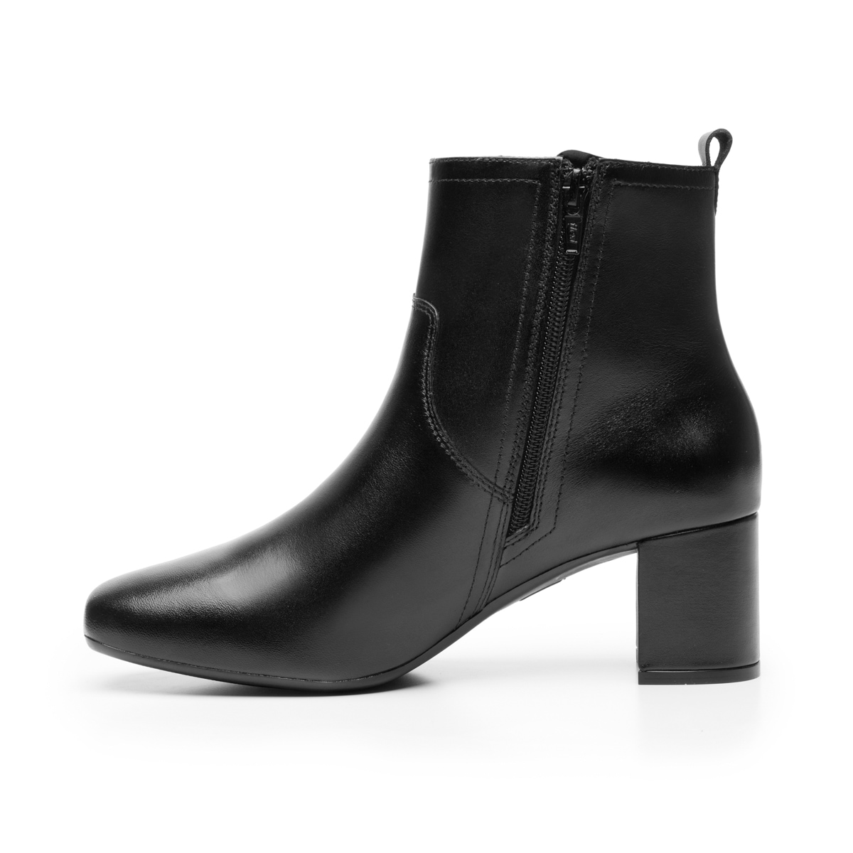 Botín Tacón Bajo Flexi para Mujer con Cierre Interno Estilo 119709 Negro