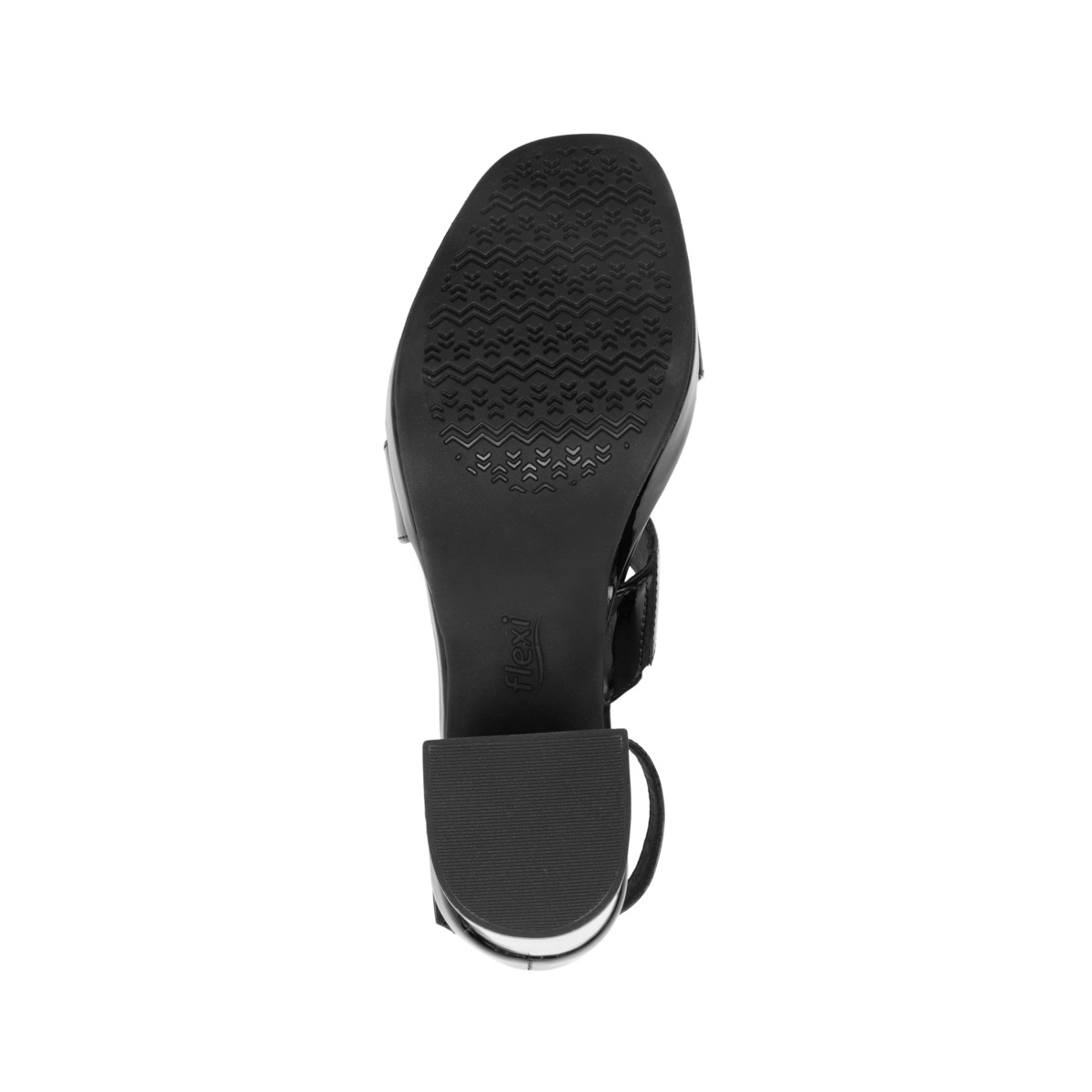 Sandalia De Tacón Flexi para Mujer con Comfort Walk Estilo 123004 Negro