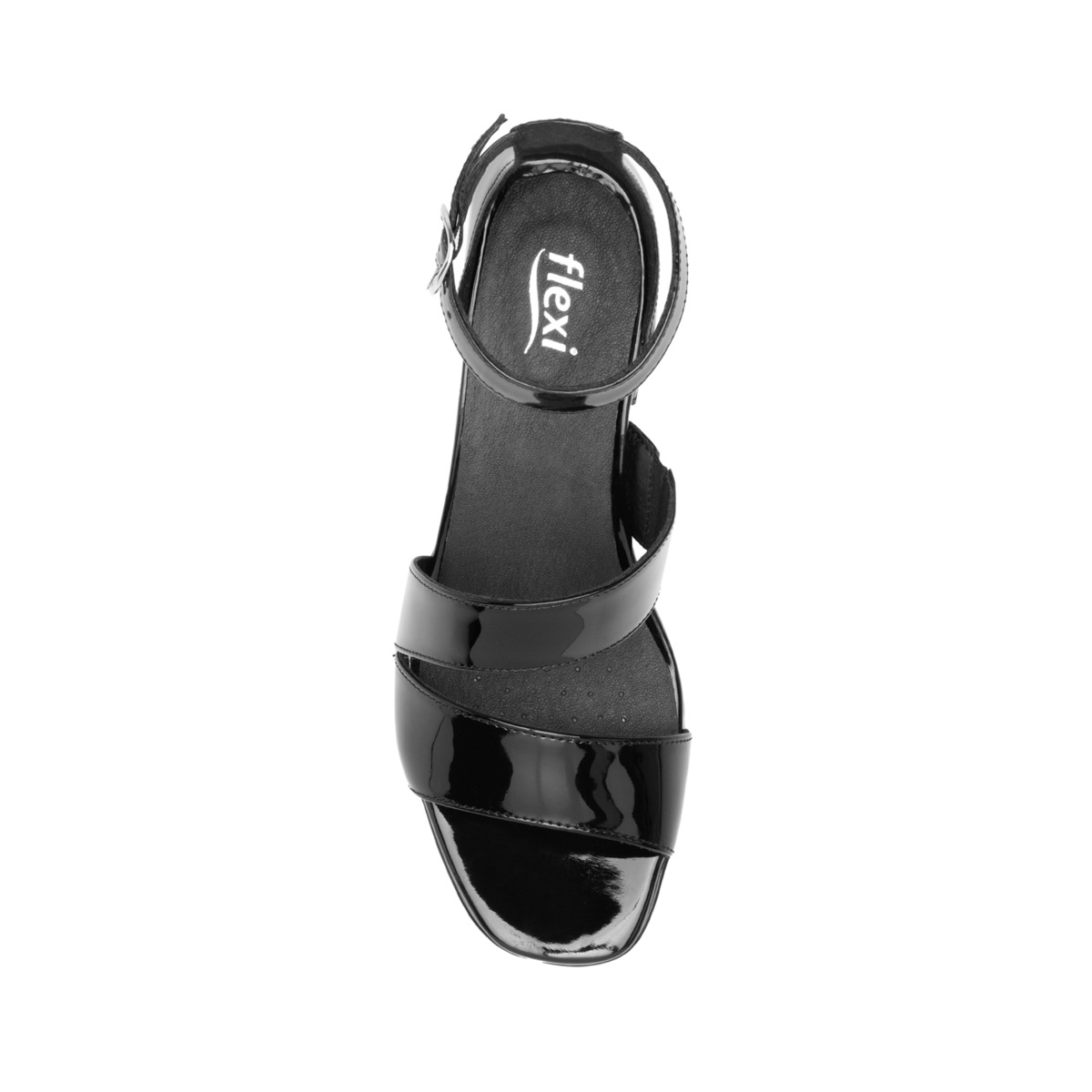 Sandalia De Tacón Flexi para Mujer con Comfort Walk Estilo 123004 Negro