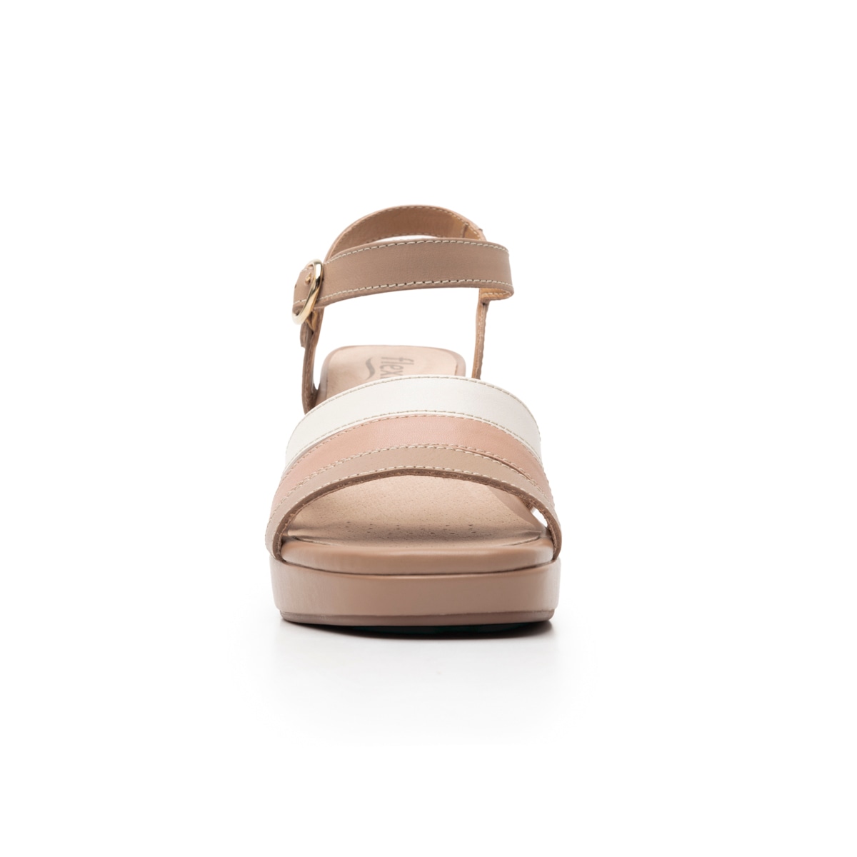 Sandalia De Tacón Flexi para Mujer con Comfort Walk Estilo 123007 Taupe