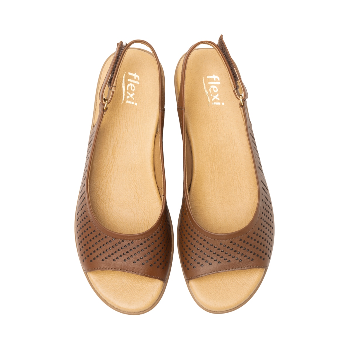 Sandalia Cuña Flexi para Mujer con Suela Flexible Estilo 123704 Tan