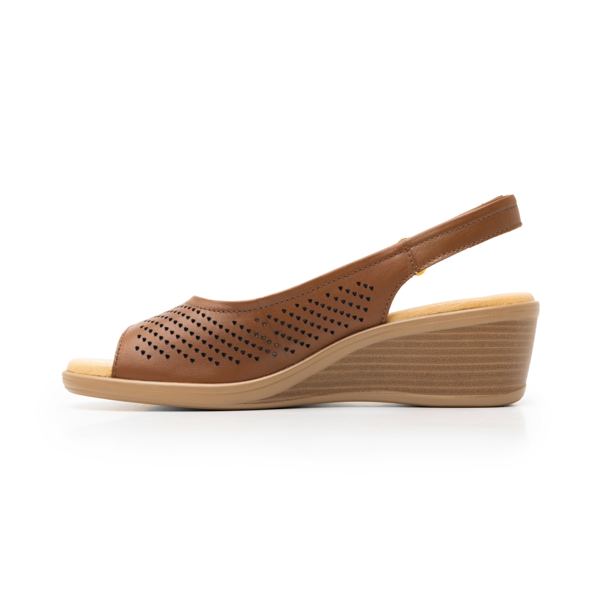 Sandalia Cuña Flexi para Mujer con Suela Flexible Estilo 123704 Tan