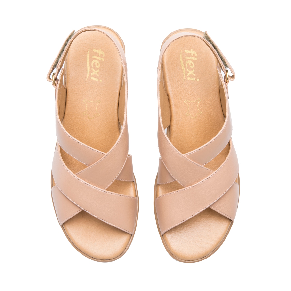 Sandalia Cuña Baja Flexi para Mujer Estilo 123716 Petalos