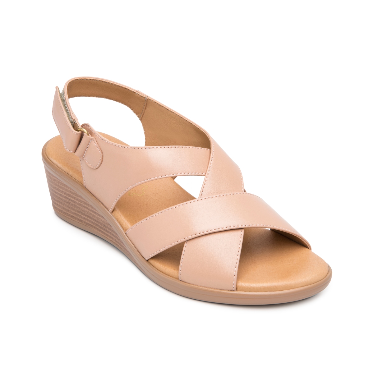 Sandalia Cuña Baja Flexi para Mujer Estilo 123716 Petalos