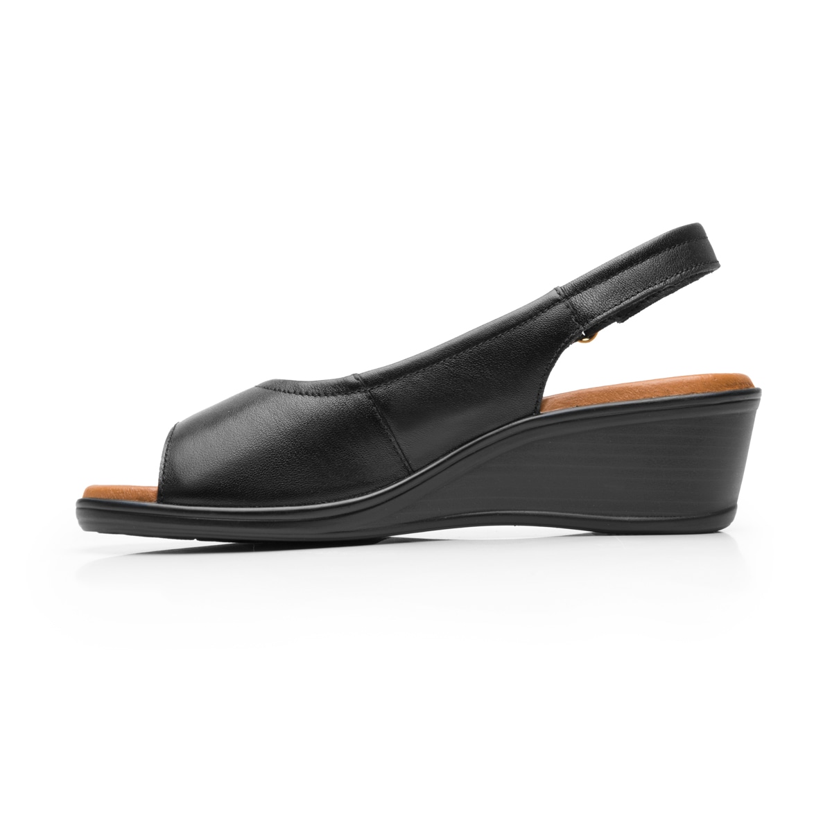 Sandalia Cuña Baja Flexi para Mujer Estilo 123717 Negro