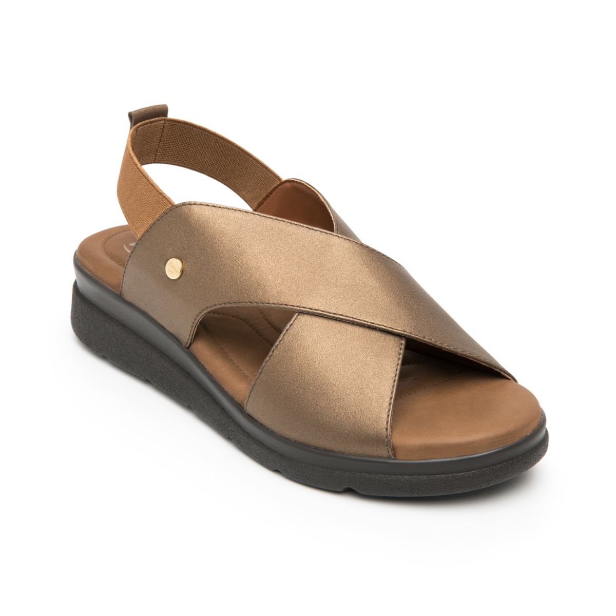 Sandalia Corte Cruzado Flexi para Mujer con Plantilla Acojinada Estilo 124201 Bronce