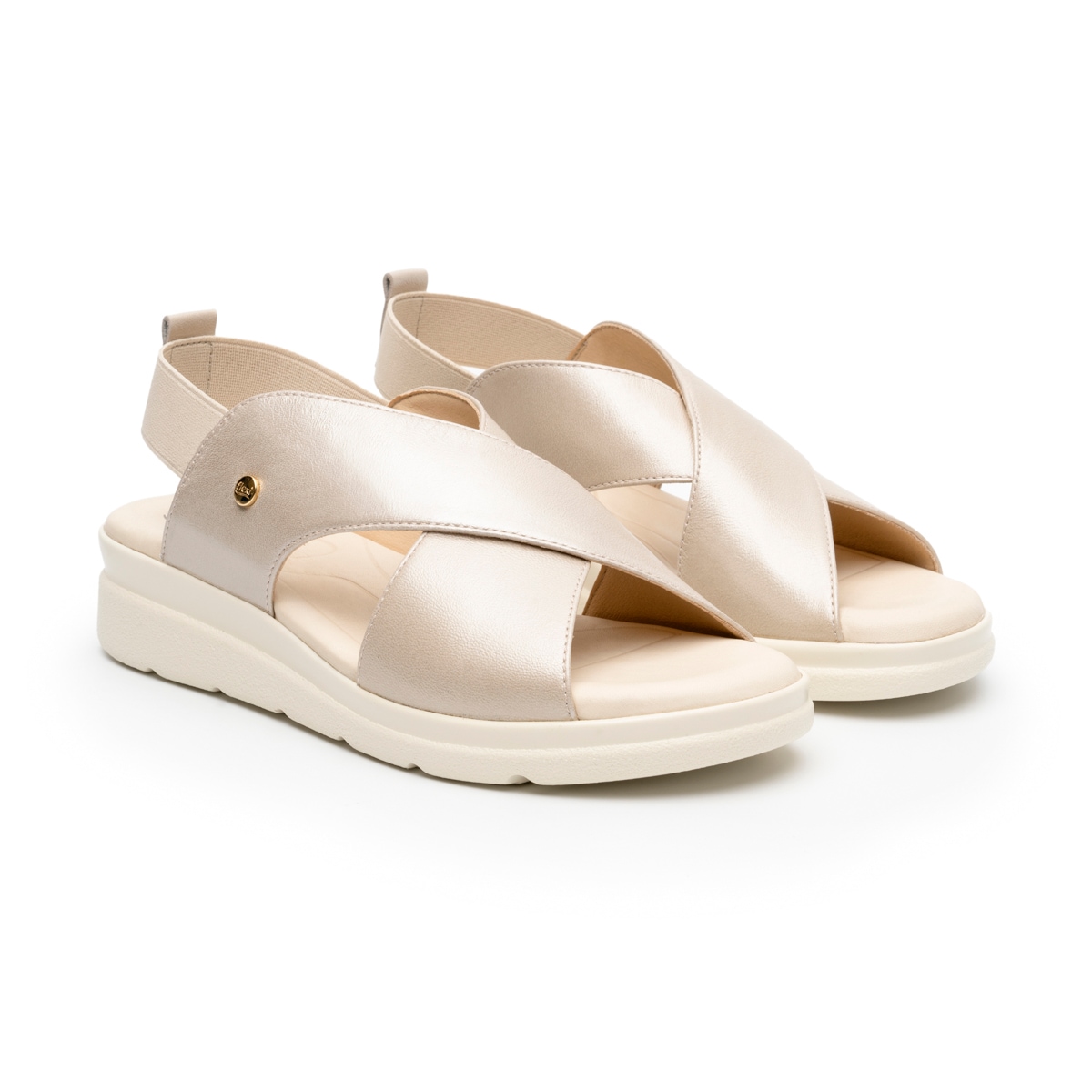 Sandalia Corte Cruzado Flexi para Mujer con Plantilla Acojinada Estilo 124201 Perla