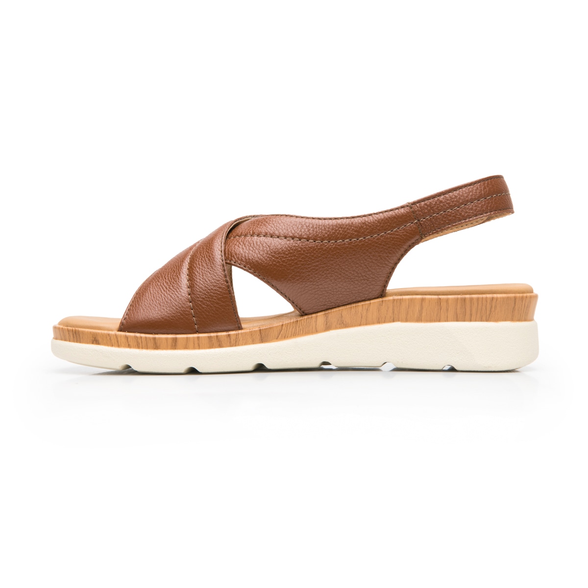 Sandalia Cuña Confort Flexi para Mujer Estilo 124212 Tan