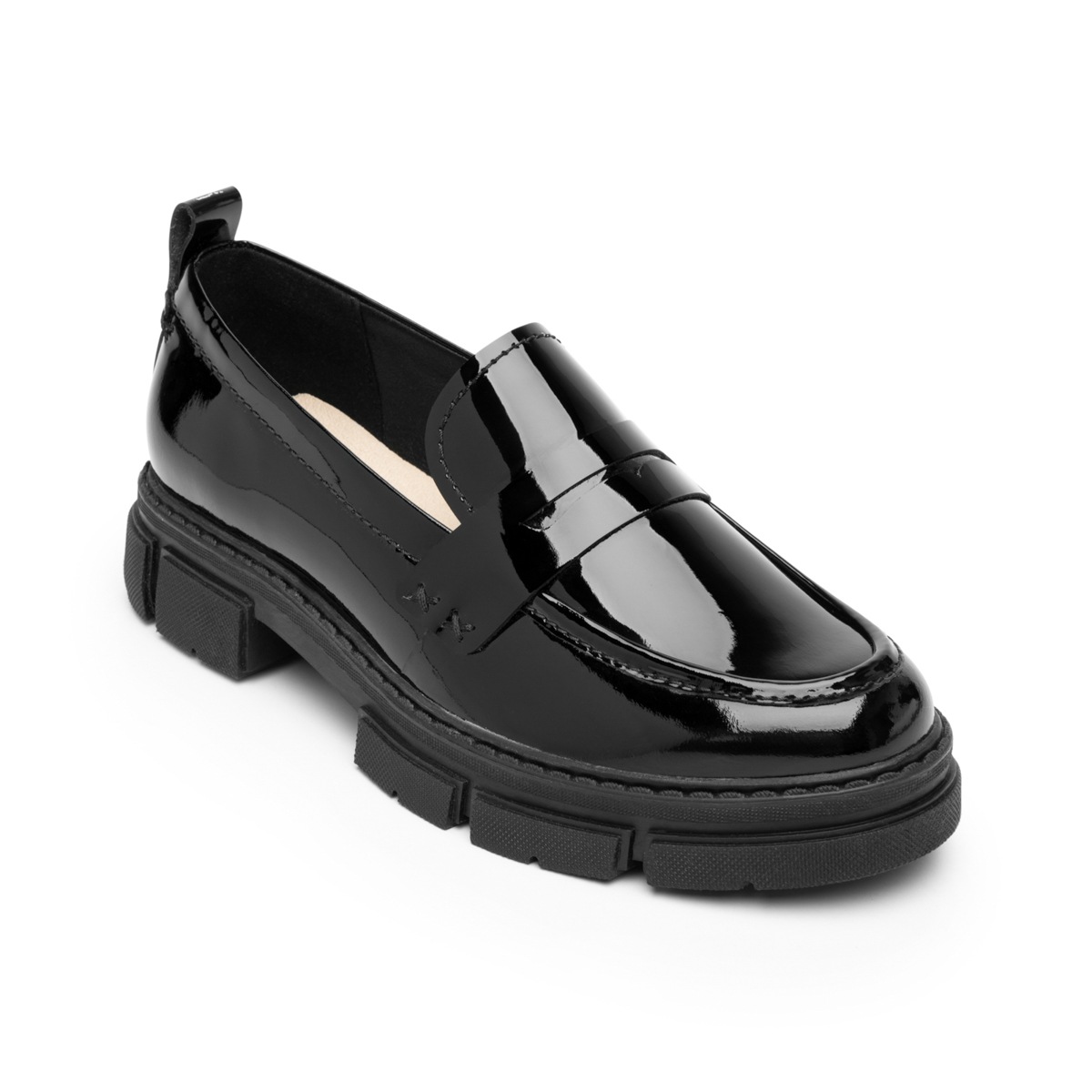 Mocasín Con Antifaz Flexi para Mujer con Suela Ligera Estilo 124602 Negro