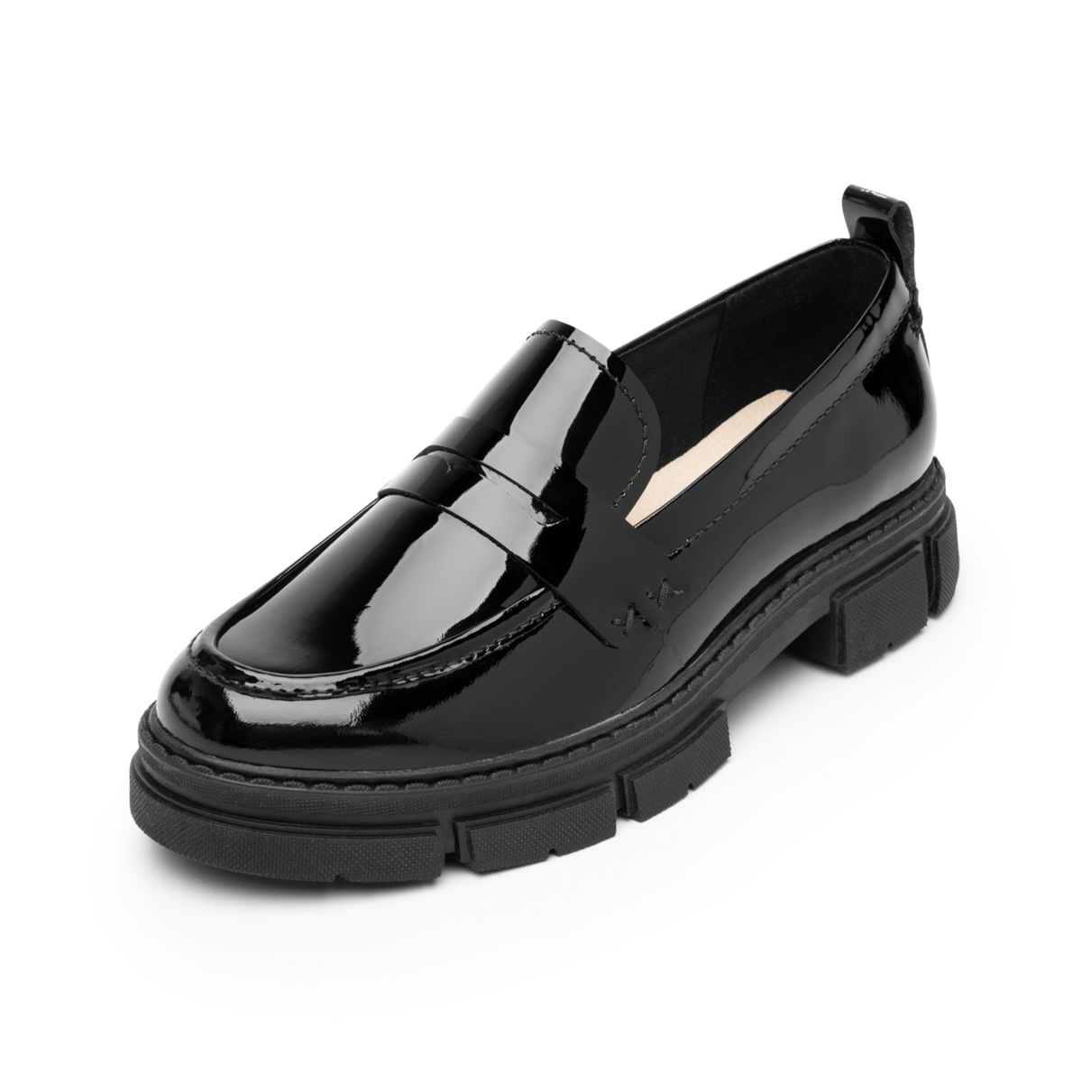 Mocasín Con Antifaz Flexi para Mujer con Suela Ligera Estilo 124602 Negro