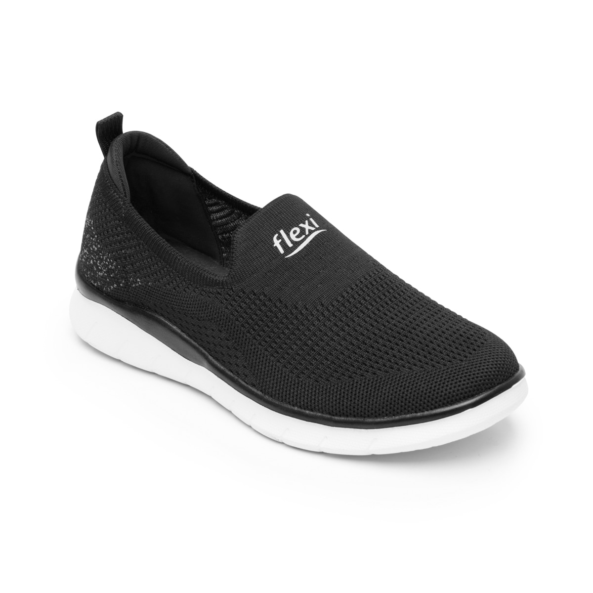 Sneaker Running Slip On Flexi para Mujer con Ligereza y Suavidad Estilo 125607 Negro