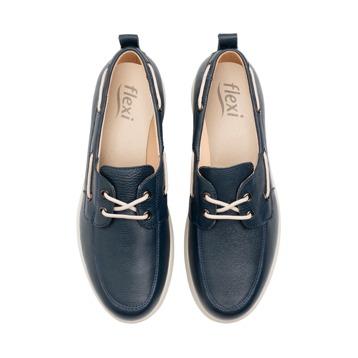 Mocasín Agujetas Flexi para Mujer con Suela Extra Ligera Estilo 126708 Marino