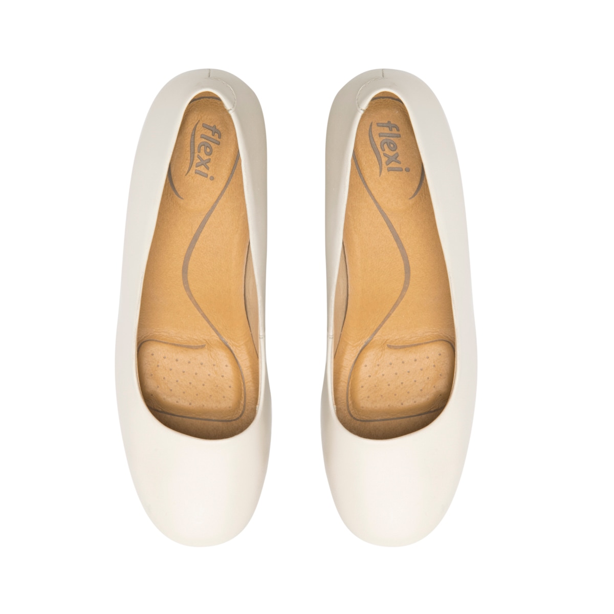 Zapatilla De Tacón Flexi para Mujer con Comfort Walk Estilo 127201 Beige
