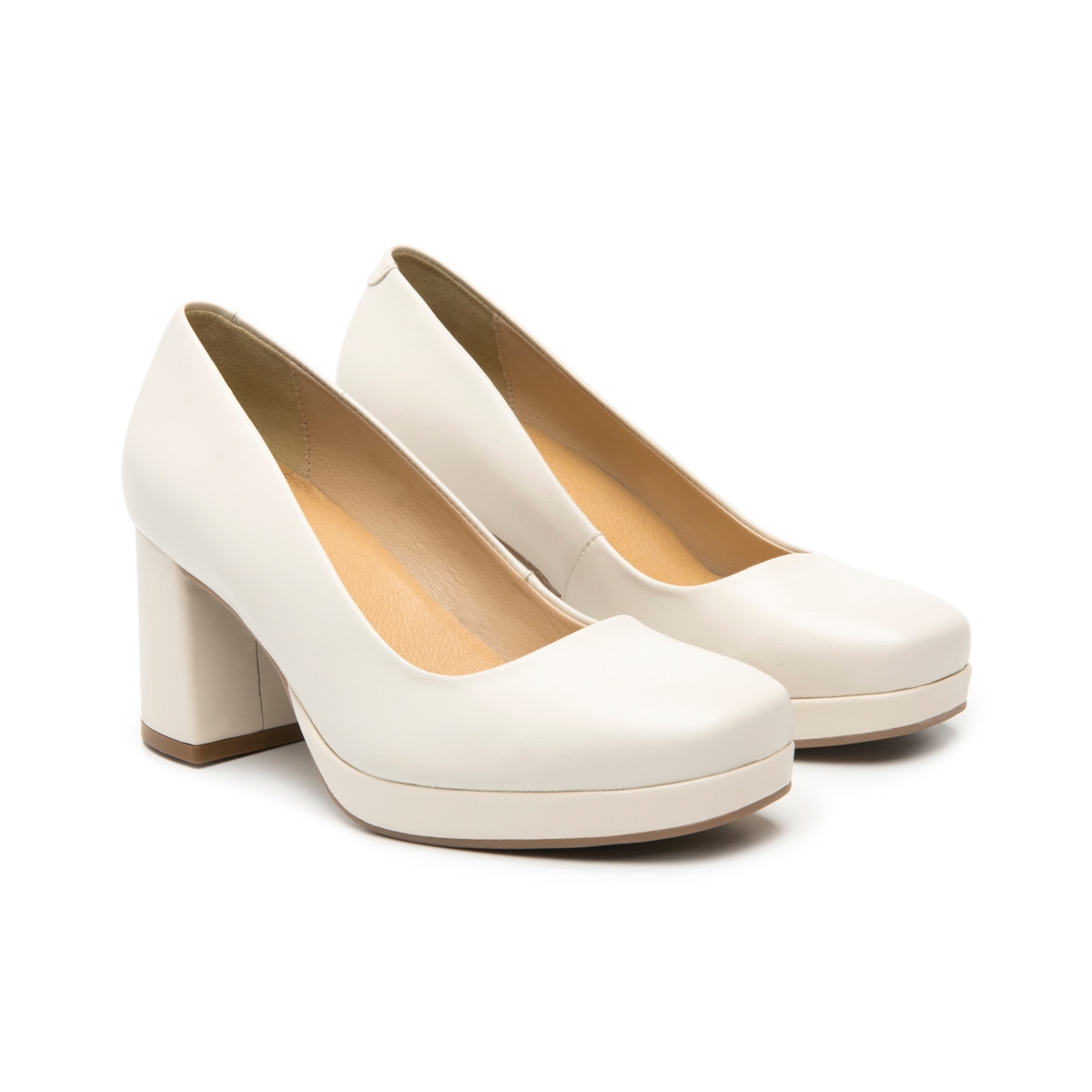 Zapatilla De Tacón Flexi para Mujer con Comfort Walk Estilo 127201 Beige