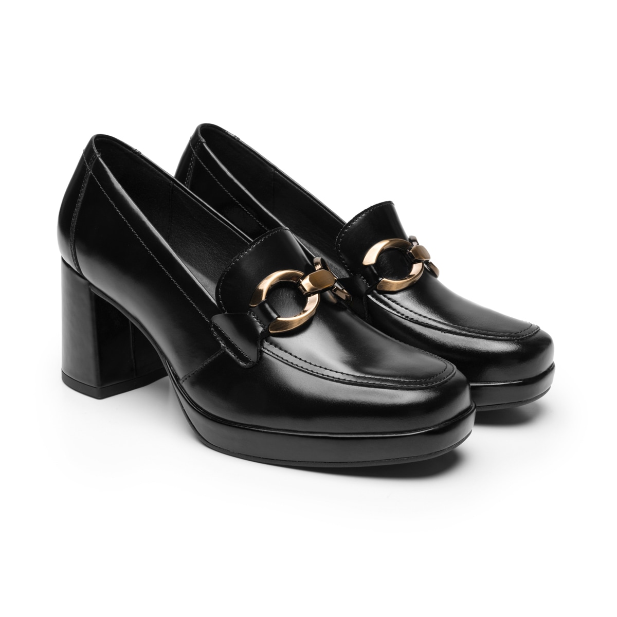 Mocasín Tacón Alto Flexi para Mujer con Comfort Walk Estilo 127202 Negro