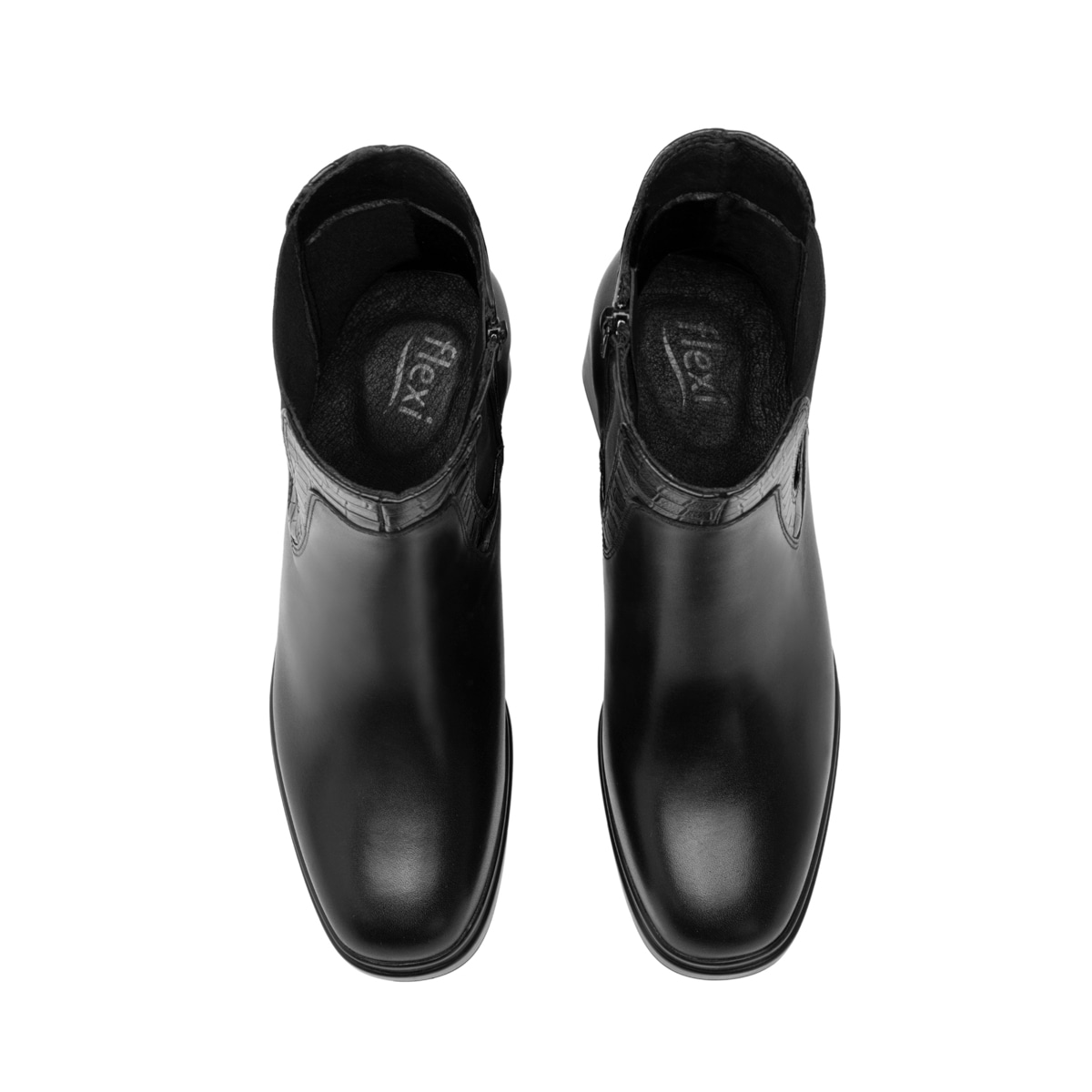 Bota Con Plataforma Flexi para Mujer con Cierre Interno Estilo 127402 Negro