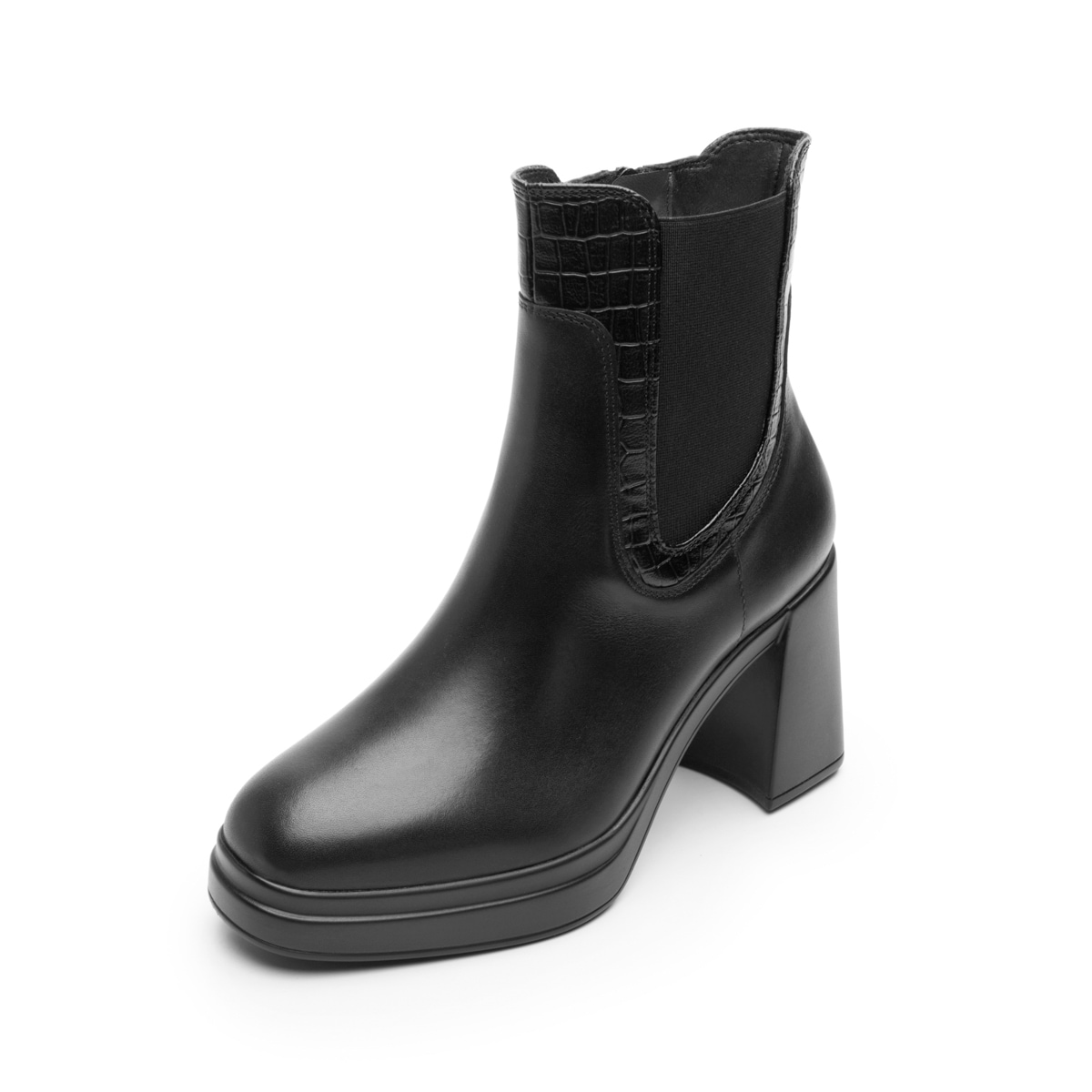 Bota Con Plataforma Flexi para Mujer con Cierre Interno Estilo 127402 Negro