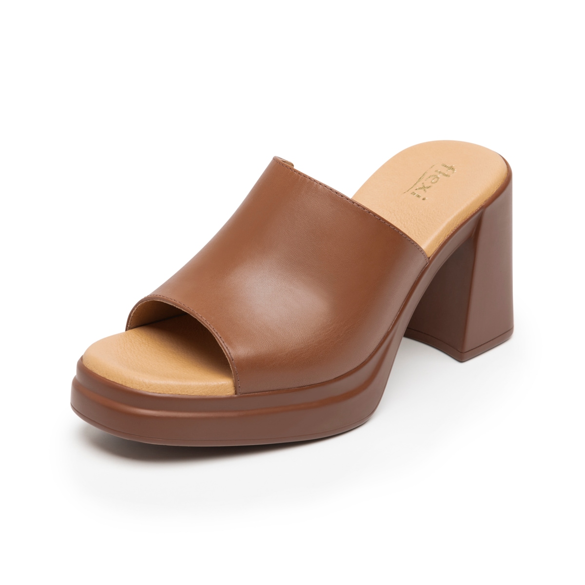 Sandalia De Tacón Flexi para Mujer con Suela Flexible Estilo 127601 Tan
